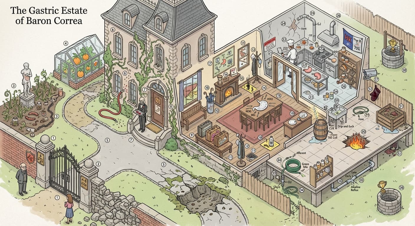 Sketchy memory palace for Ca Stomach